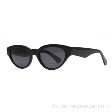 UV400 polarisierte Mode Frauen Acetat -Katzen -Auge Sonnenbrille